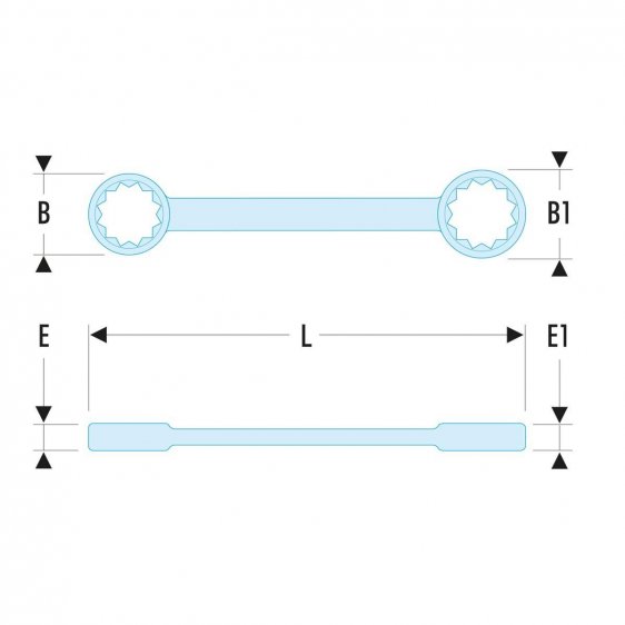 FACOM 59L.XM - Metric Long Offset Ring Spanner