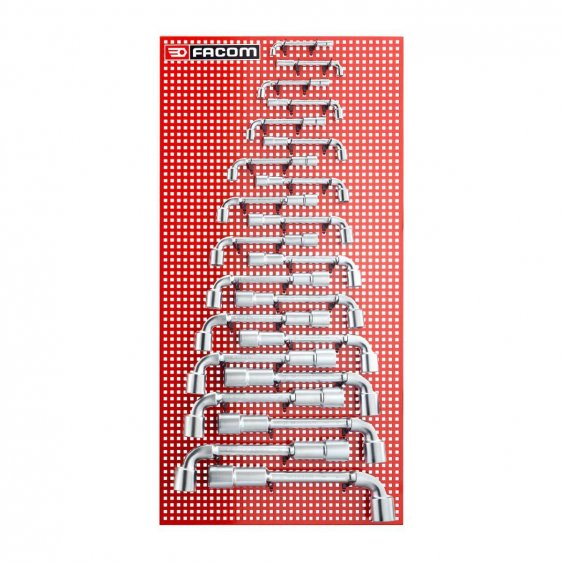 FACOM 75.P22M - 22pc Metric 6x6pt Angled Socket Spanner Set + Panel