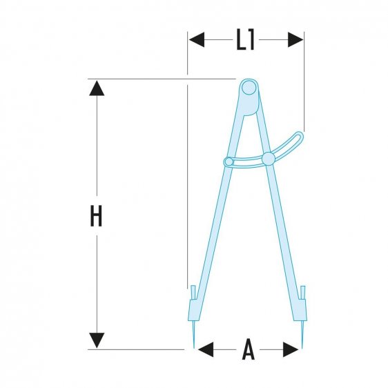 FACOM 823.25 - 94mm Adjustable Tips Arc Protractor Scriber