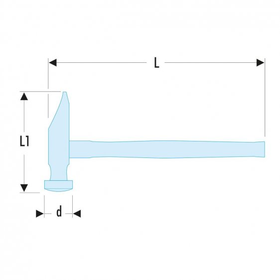 FACOM 859H.28 - 560g Square Face Dinging Hammer