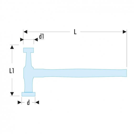 FACOM 861D.X - Round + Square Convex Sheet Metal Hammer