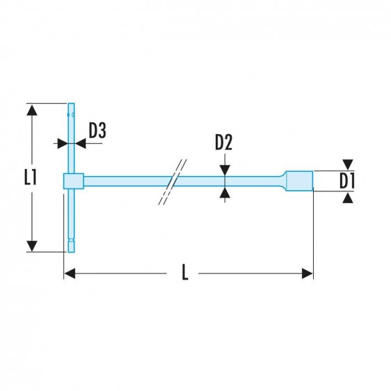 FACOM 98B.XM - Metric T-Handle Socket Spanner