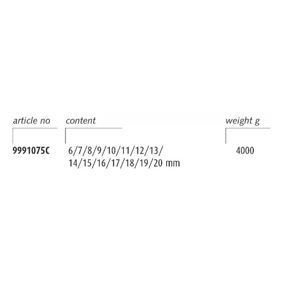 ENDRES 9991075C - 20pc 6-20mm Non-Sparking Drill Bit Set