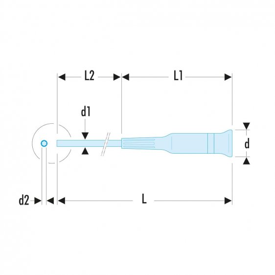 FACOM AEM.M - 167mm Micro-Tech Precision Bit Holder Screwdriver
