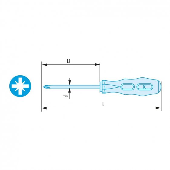 FACOM ANDXSR - Non-Sparking Pozidriv Wooden Handle Screwdriver