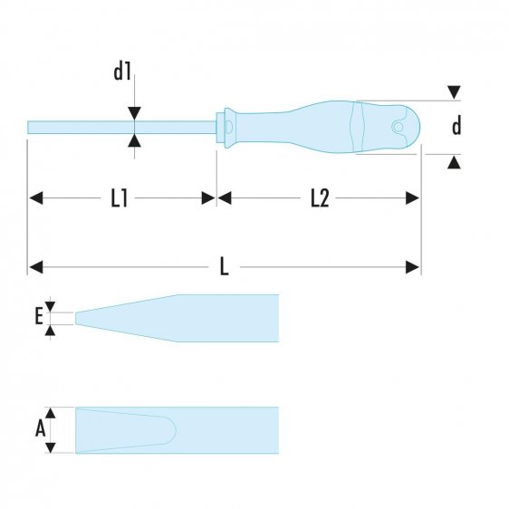 FACOM ATXST - Slotted Protwist Stainless Steel Screwdriver
