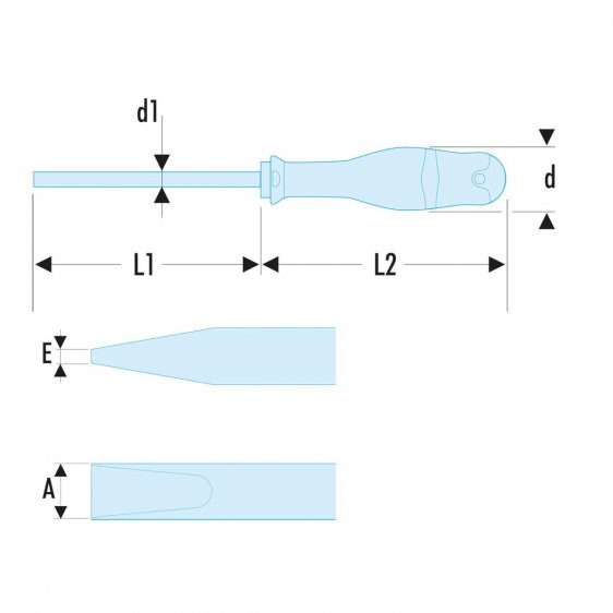 FACOM ATWXCK - Flared Slotted Protwist Shock Bolster Hex Bar Screwdriver