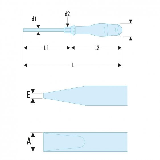 FACOM ATWHX - Flared Slotted Protwist Bolster Hex Bar Screwdriver