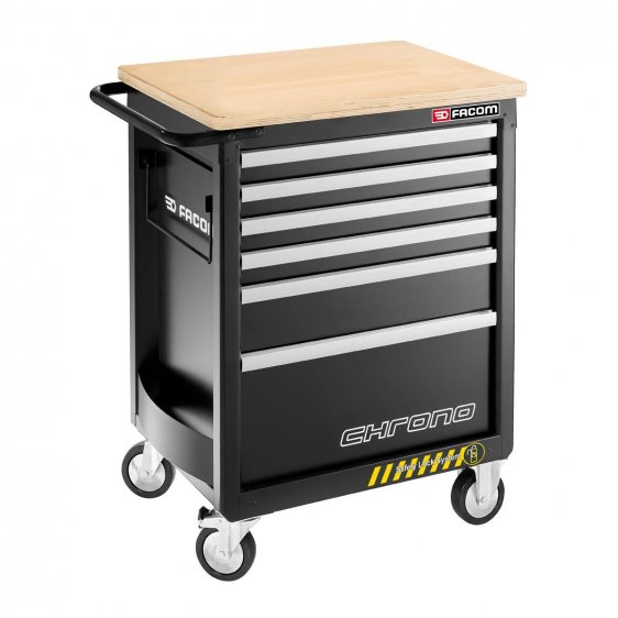 FACOM CHRONO.6GM3HD - CHRONO+ 6 Drawer 3 Mod Heavy Duty Roller Cabinet Black