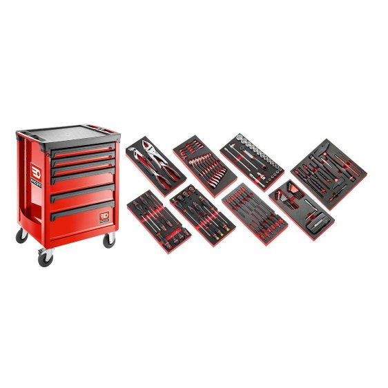 FACOM CHRONO6M3.CMAG - 135pc ToolKit In Foam Modules + ROLL+ Roller Cabinet