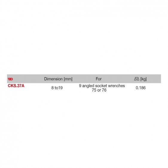 FACOM CKS.37A - Tool Rack For 8-19mm Angled Socket Spanners
