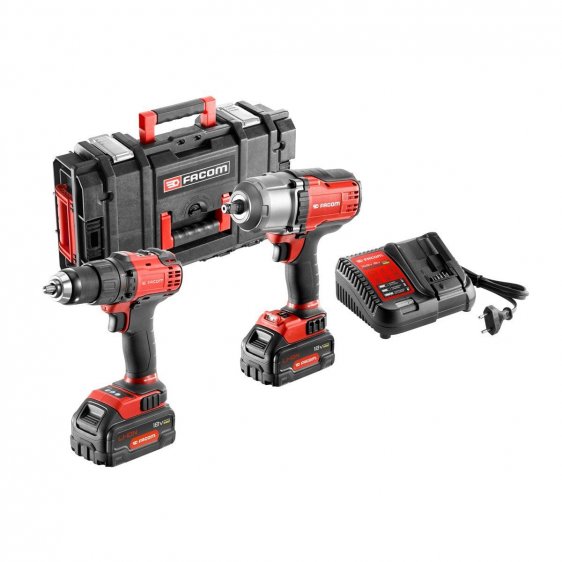 FACOM CL3.CHP18SP2 18V Cordless HP Impact Wrench Drill Driver 2x5Ah Set ETS