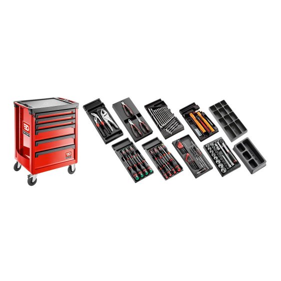 FACOM CM.118 - 118pc General Metric Tool Kit In Modules + Roller Cabinet