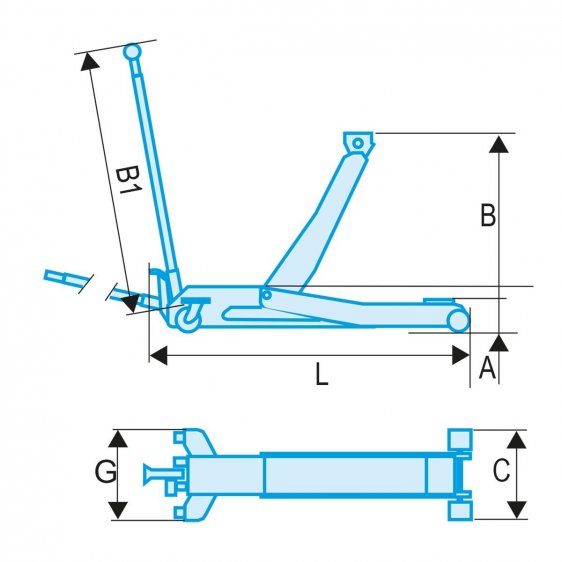 FACOM DL.PL5 - 5t Rolling Jack