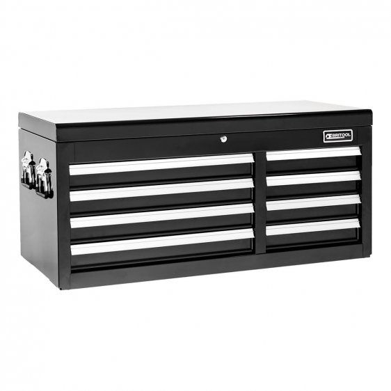 BRITOOL E010245B - Classic Wide 8 Drawer 3+1 Mod + Lift Top Tool Chest Black