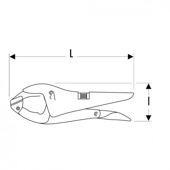 EXPERT by FACOM E080701 - 250mm Long Nose 5 Position Lock-Grip Pliers