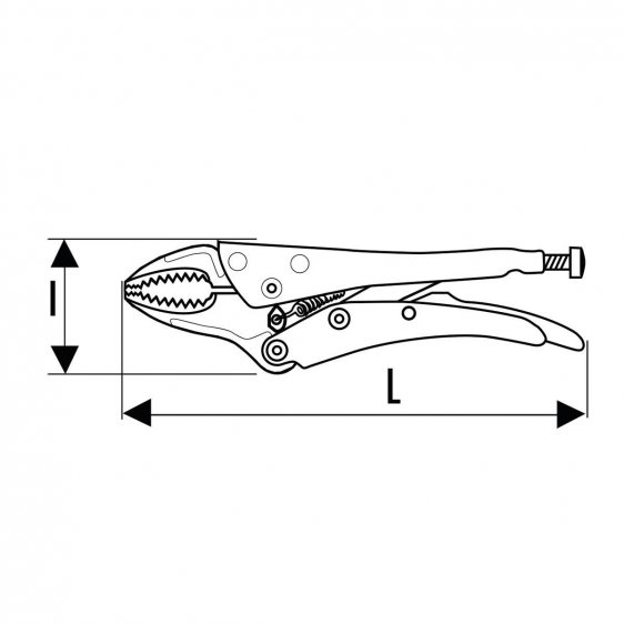EXPERT by FACOM E08480X - Short Nose Lock-Grip Pliers