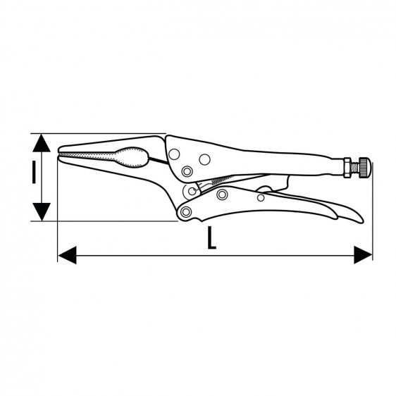EXPERT by FACOM E084812-3 - Long Nose Lock-Grip Pliers