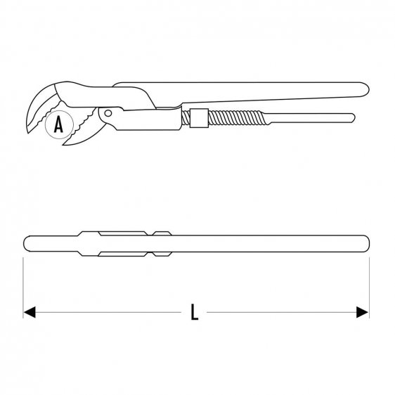 EXPERT by FACOM E122A.X - Swedish 90' Offset Pipe Spanner