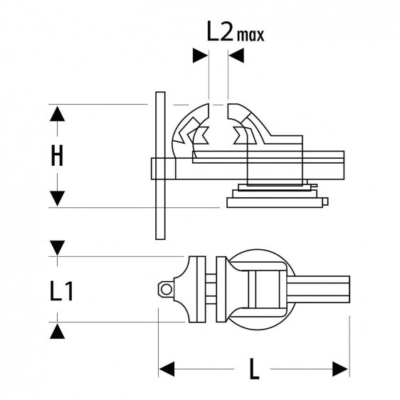 EXPERT by FACOM E1224.1XX - 360' Swivel Base Bench Vice