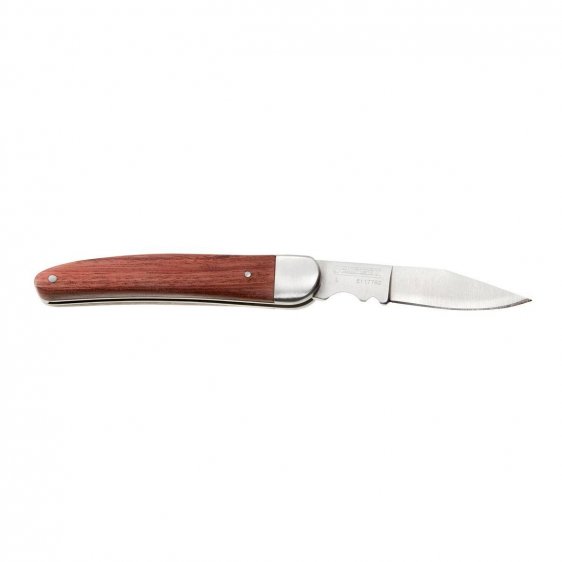 EXPERT by FACOM E117762 - Stainless Steel Electricians Knife Wooden Handle