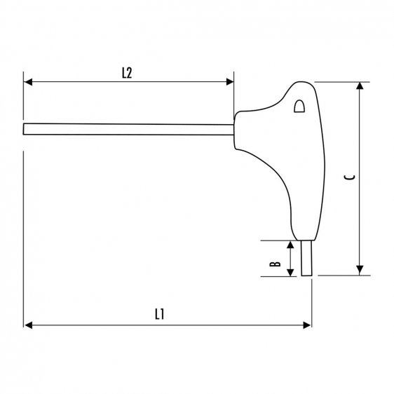EXPERT by FACOM E84TC.XM - Metric Hex T-Handle Spinner Key