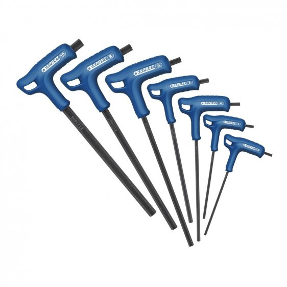 EXPERT by FACOM E121617 - 7pc Metric Hex Comfort Grip T-Handle Key Set