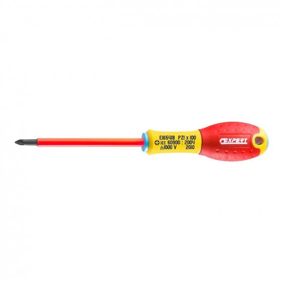 EXPERT by FACOM E165418 - PZ1x100mm Insulated Pozidriv Screwdriver
