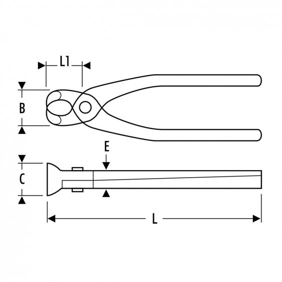 EXPERT by FACOM E495A.XEL - Heavy Duty Russian End Cutter Nippers