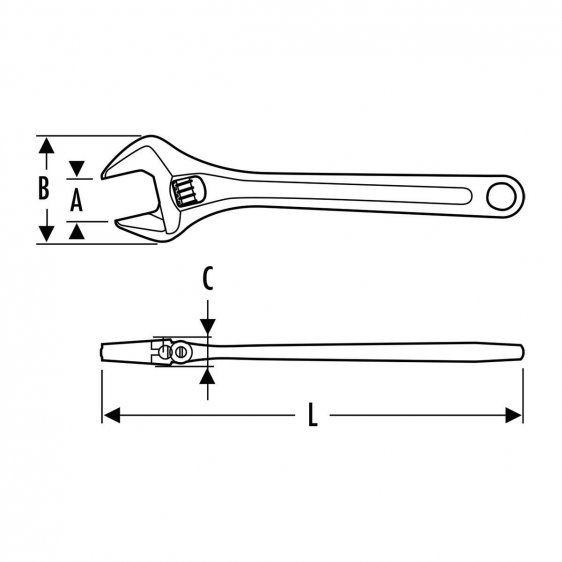 EXPERT by FACOM E113A.XC - Chrome Adjustable Spanner