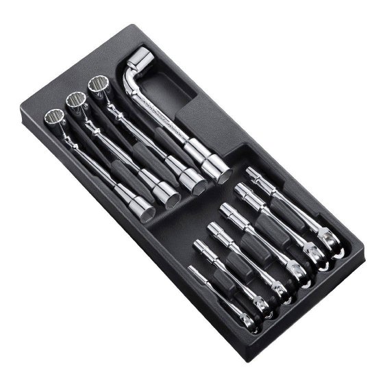 EXPERT by FACOM E194939 - 10pc Metric 6x12pt Angled Socket Spanner Module