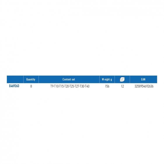 EXPERT by FACOM E469263 - 8pc Torx Key Folding Set