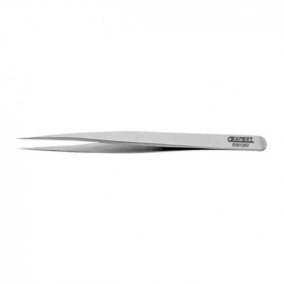 EXPERT by FACOM E501203 - 120mm Fine Straight Nose PVC Grip Tweezers