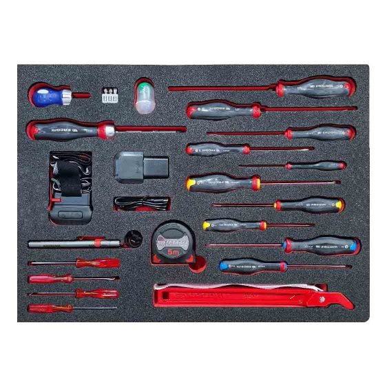 FACOM ETS.CK3 - CUSTOM 215pc Complete Tool Kit + Foaming + 6 Drawer Roller Cabinet