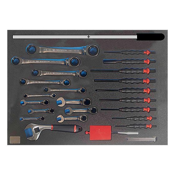 FACOM ETS.CK3 - CUSTOM 215pc Complete Tool Kit + Foaming + 6 Drawer Roller Cabinet