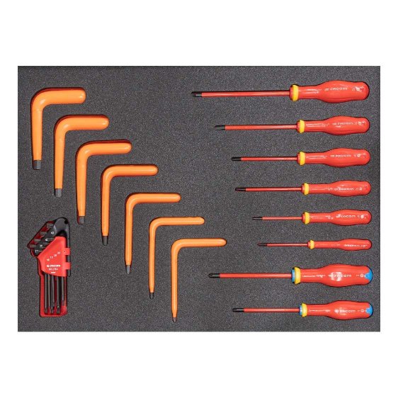 FACOM ETS.CK4 - CUSTOM 70pc Insualted ToolKit + Foaming + Roller Cabinet