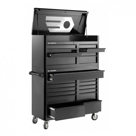 FACOM FAS.21BK - USA 21 Drawer 3+2 Mod Roller Cabient + Chest Set Black