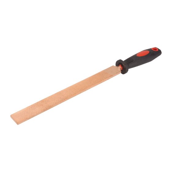 ENDRES 1703265C - 265mm Non-Sparking Flat Third Cut Metal File + Handle