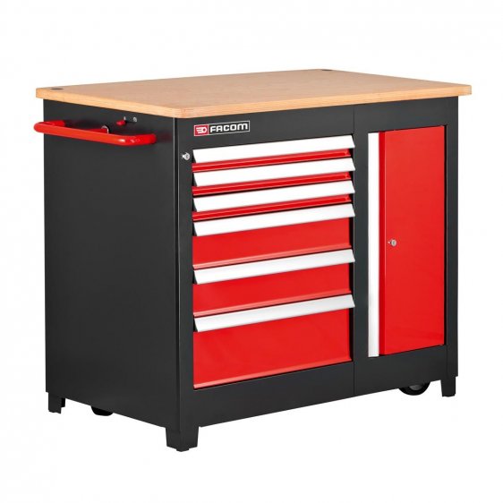 FACOM JET.6MWB - JETLINE+ 1.2m 6 Drawer 3 Mod Mobile + Fixed Work Bench