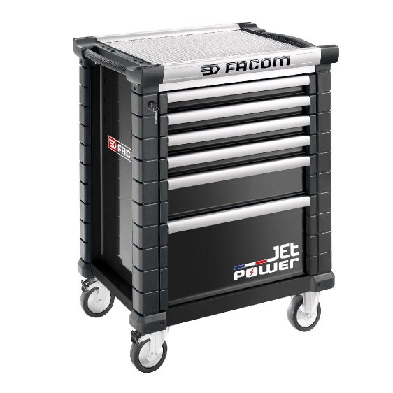 FACOM JET.6NM3APOWER - JET+ 6 Drawer 3 Mod Roller Cabinet With Power Drawer Black