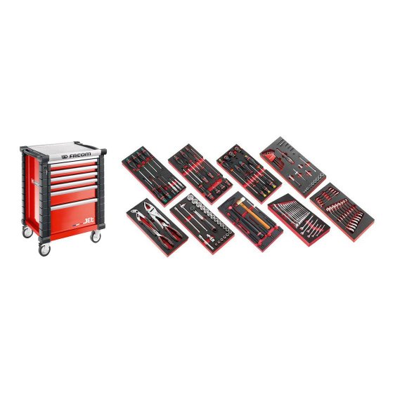 FACOM JET6M3.CM135 - 138pc ToolKit In Foam Modules + JET+ Roller Cabiner
