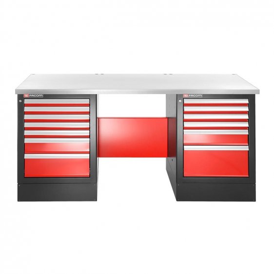 FACOM JLS2-2MS13DH - JETLINE+ High 2m Stainless Work Bench + 13 Drawer 3 Mod Base Unit
