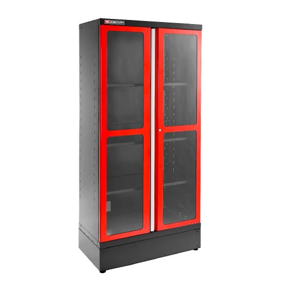 FACOM JLS3-A1000PV - JETLINE+ Tall 2 Hinged Glazed Door Base Unit Red