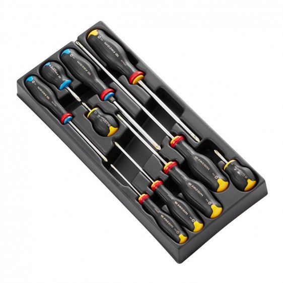 FACOM MOD.AT5 - 10pc Pozidriv Phillips Protwist Screwdriver Module
