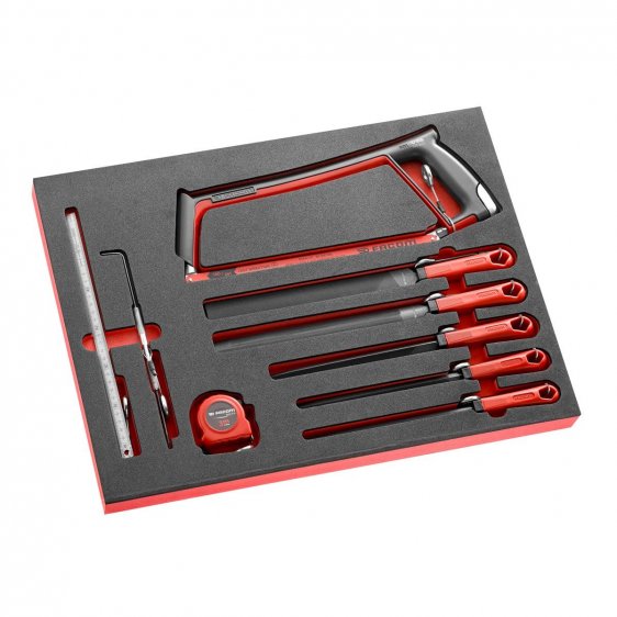 FACOM MODM.601SLS - 9pc SLS Tethered Comfort Grip Hacksaw + Files 3x Foam Module