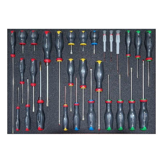 FACOM MODM.A456 - 29pc Complete Protwist Screwdriver Foam Module X3