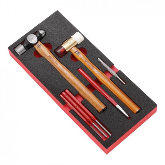 FACOM MODM.MI4 - 7pc Ball Pein Hammer Impact Tools Foam Module