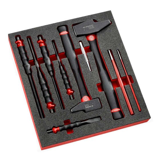 FACOM MODM.MI9XLPB -10pc Point Pein Hammer Impact Tools Foam Module