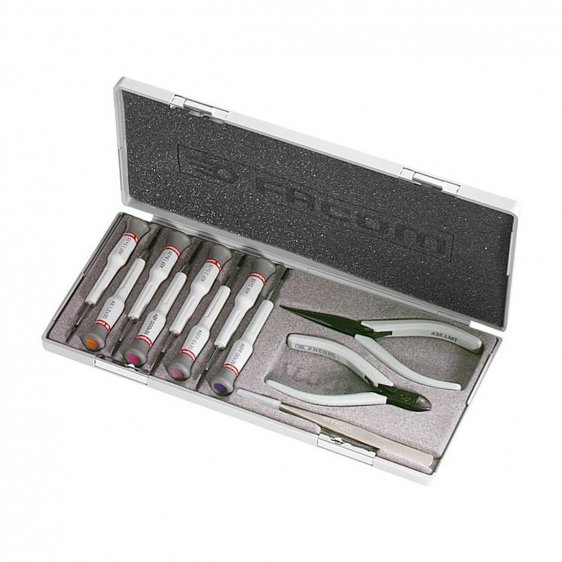 FACOM MT.J3 - 11pc Micro-Tech Precision Screwdriver Set + Pliers + Tweezers