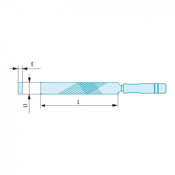 FACOM PAM.MDXSR - Non-Sparking Flat Second Cut Metal File + Handle